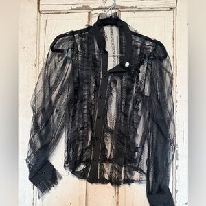 Haute Monde Black Lace Blouse